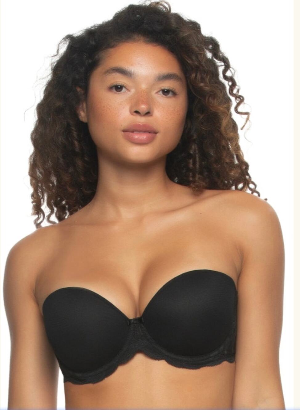 Paramour by Felina Peridot 34C Strapless Push Up Bra Black Multiway Underwire
